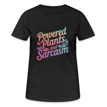 Végétarien Végétalien Végétarien Végétarien - T-shirt respirant Femme - noir - Devant - AI Model Female 172 light (172cm)