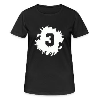 3 blobs - Women's Breathable T-Shirt - black - Front - AI Model Female 172 light (172cm)