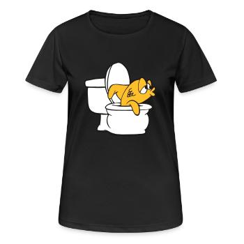 Fish - Frauen T-Shirt atmungsaktiv - Schwarz - Vorne - AI Model Female 172 light (172cm)