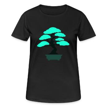 Bonsaï - T-shirt respirant Femme - noir - Devant - AI Model Female 172 light (172cm)