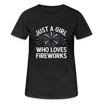 Pyrotechnics Fireworks Pyrotechnics - Women's Breathable T-Shirt - black - Front - AI Model Female 172 light (172cm)