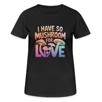 Pilz Pilze Funghi Champignon - Frauen T-Shirt atmungsaktiv - Schwarz - Vorne - AI Model Female 172 light (172cm)