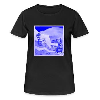 TV-STAR 3 - Frauen T-Shirt atmungsaktiv - Schwarz - Vorne - AI Model Female 172 light (172cm)