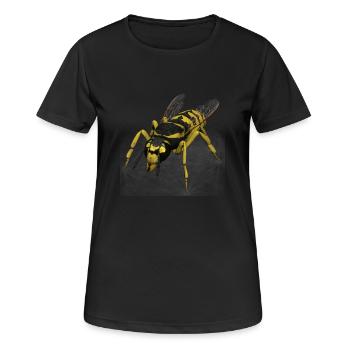 wespe - Frauen T-Shirt atmungsaktiv - Schwarz - Vorne - AI Model Female 172 light (172cm)
