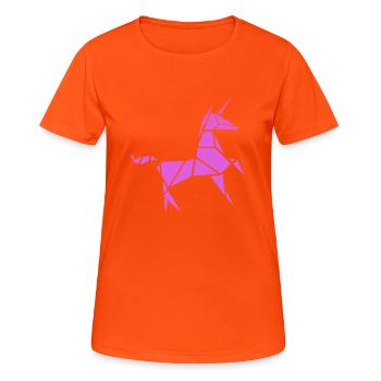 Unicorn 2 - Women's Breathable T-Shirt - neon orange - Front - AI Model Female 172 dark (172cm)
