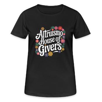 Altruisme Don désintéressé Donner d’école - T-shirt respirant Femme - noir - Devant - AI Model Female 172 light (172cm)