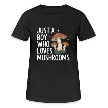 Pilz Pilze Funghi Champignon - Frauen T-Shirt atmungsaktiv - Schwarz - Vorne - AI Model Female 172 light (172cm)