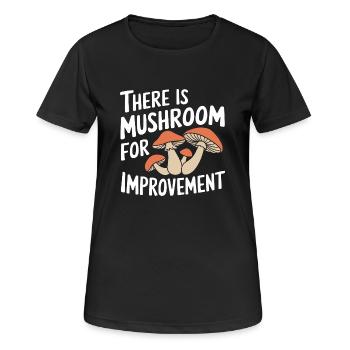 Pilz Pilze Funghi Champignon - Frauen T-Shirt atmungsaktiv - Schwarz - Vorne - AI Model Female 172 light (172cm)