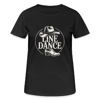 Line Dance Group Training My Dance Sport - Women's Breathable T-Shirt - black - Front - AI Model Female 172 light (172cm)