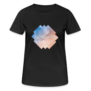 Norvège - Norvège - T-shirt respirant Femme - noir - Devant - AI Model Female 172 light (172cm)