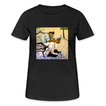 Bestseller - Frauen T-Shirt atmungsaktiv - Schwarz - Vorne - AI Model Female 172 light (172cm)