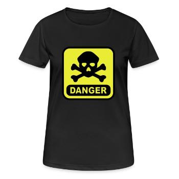 Crâne danger - T-shirt respirant Femme - noir - Devant - AI Model Female 172 light (172cm)