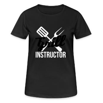 Grill Instructor - Frauen T-Shirt atmungsaktiv - Schwarz - Vorne - AI Model Female 172 light (172cm)
