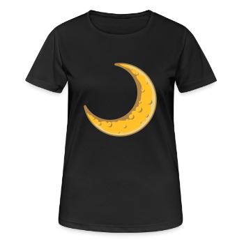 Lune Design De la Lune de Faudesse - T-shirt respirant Femme - noir - Devant - AI Model Female 172 light (172cm)