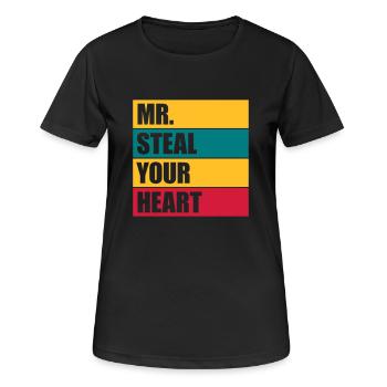 Mr steal your heart - Women's Breathable T-Shirt - black - Front - AI Model Female 172 light (172cm)
