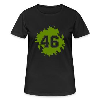 klecks 46 - Frauen T-Shirt atmungsaktiv - Schwarz - Vorne - AI Model Female 172 light (172cm)