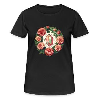 Pierre précieuse - T-shirt respirant Femme - noir - Devant - AI Model Female 172 light (172cm)