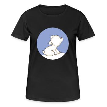 Baby Polar Bear - Frauen T-Shirt atmungsaktiv - Schwarz - Vorne - AI Model Female 172 light (172cm)