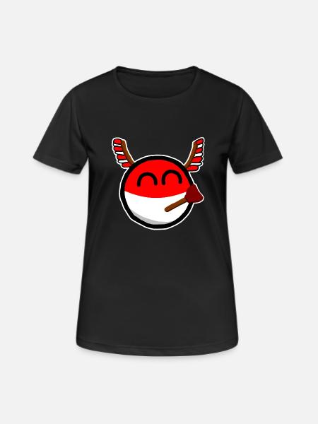 Polandball - Women's Breathable T-Shirt - black