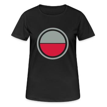 Polen Emblem - Frauen T-Shirt atmungsaktiv - Schwarz - Vorne - AI Model Female 172 light (172cm)