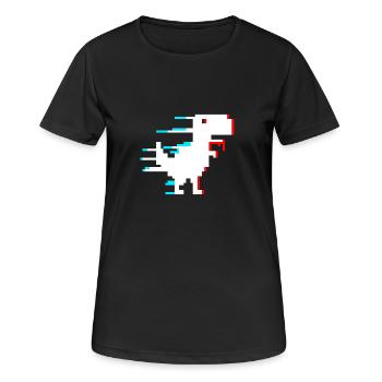 Glitch Internet Connection Lost - Frauen T-Shirt atmungsaktiv - Schwarz - Vorne - AI Model Female 172 light (172cm)