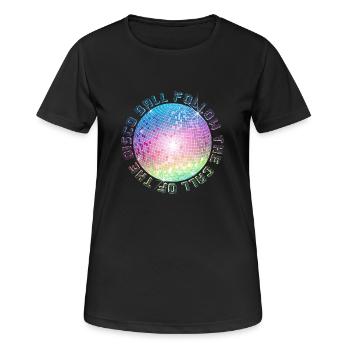 Disco Ball Bling - Frauen T-Shirt atmungsaktiv - Schwarz - Vorne - AI Model Female 172 light (172cm)