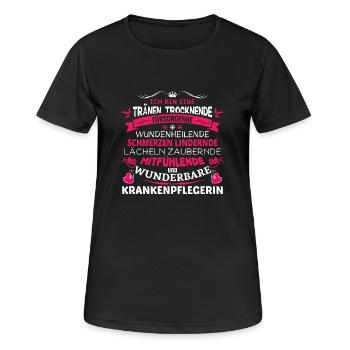 Ich bin eine Krankenpflegerin.. - Frauen T-Shirt atmungsaktiv - Schwarz - Vorne - AI Model Female 172 light (172cm)