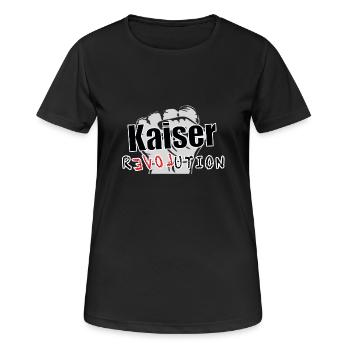 Revolution Kaiser - Frauen T-Shirt atmungsaktiv - Schwarz - Vorne - AI Model Female 172 light (172cm)