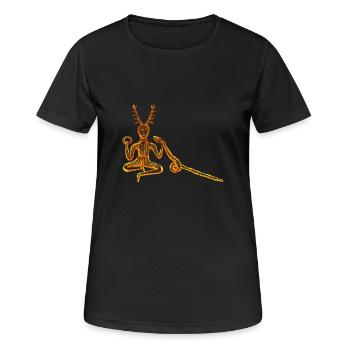 Cernunnos (4 utilisation sur dark) - T-shirt respirant Femme - noir - Devant - AI Model Female 172 light (172cm)