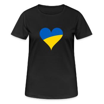 ukraine - Frauen T-Shirt atmungsaktiv - Schwarz - Vorne - AI Model Female 172 light (172cm)