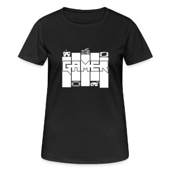 Gamer - Gamers Passion - Women's Breathable T-Shirt - black - Front - AI Model Female 172 light (172cm)
