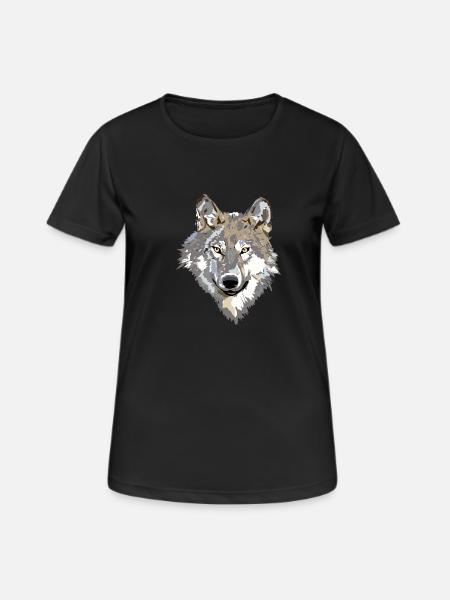 The wolf - Women's Breathable T-Shirt - black