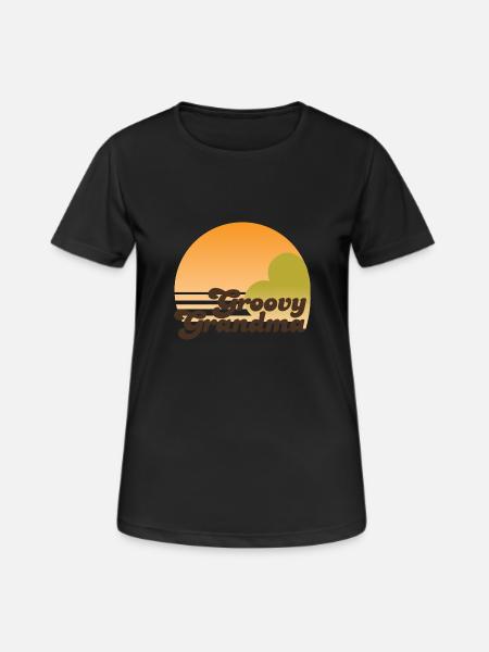 GROOVY mummo - Dame T-shirt svedtransporterende - sort