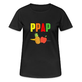 stylo pomme ananas stylo stylo pomme PinePineapple - T-shirt respirant Femme - noir - Devant - AI Model Female 172 light (172cm)