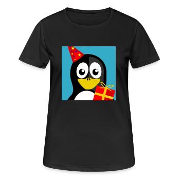 penguin101 - Women's Breathable T-Shirt - black - Front - AI Model Female 172 light (172cm)