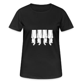 wir sind die Straßen, die Bewegung - Frauen T-Shirt atmungsaktiv - Schwarz - Vorne - AI Model Female 172 light (172cm)