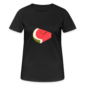 Melone - Frauen T-Shirt atmungsaktiv - Schwarz - Vorne - AI Model Female 172 light (172cm)