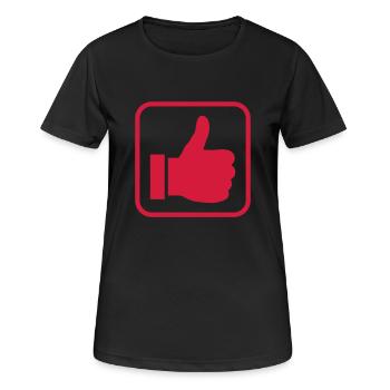 Like - Women's Breathable T-Shirt - black - Front - AI Model Female 172 light (172cm)