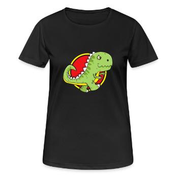 T REX - T-shirt respirant Femme - noir - Devant - AI Model Female 172 light (172cm)