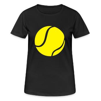 Tennisball - Frauen T-Shirt atmungsaktiv - Schwarz - Vorne - AI Model Female 172 light (172cm)