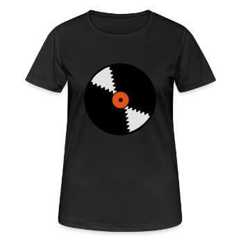 vinyl_2__f3 - Women's Breathable T-Shirt - black - Front - AI Model Female 172 light (172cm)