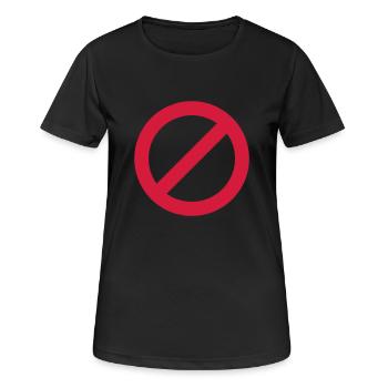 Prohibition sign - Women's Breathable T-Shirt - black - Front - AI Model Female 172 light (172cm)