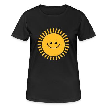 sun_baby_r2 - Frauen T-Shirt atmungsaktiv - Schwarz - Vorne - AI Model Female 172 light (172cm)