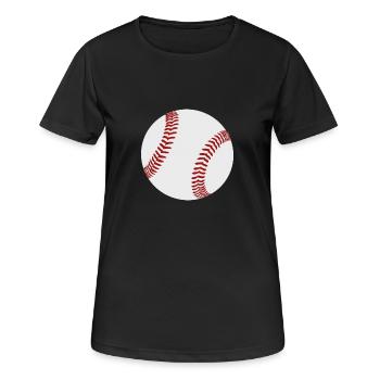Baseball - Frauen T-Shirt atmungsaktiv - Schwarz - Vorne - AI Model Female 172 light (172cm)