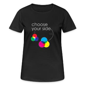 Farbsysteme - Frauen T-Shirt atmungsaktiv - Schwarz - Vorne - AI Model Female 172 light (172cm)
