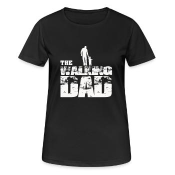 The Walking DAD - T-shirt respirant Femme - noir - Devant - AI Model Female 172 light (172cm)