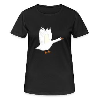 Gans ist sauer - Frauen T-Shirt atmungsaktiv - Schwarz - Vorne - AI Model Female 172 light (172cm)