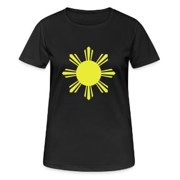 Eight Ray Sun - Women's Breathable T-Shirt - black - Front - AI Model Female 172 light (172cm)
