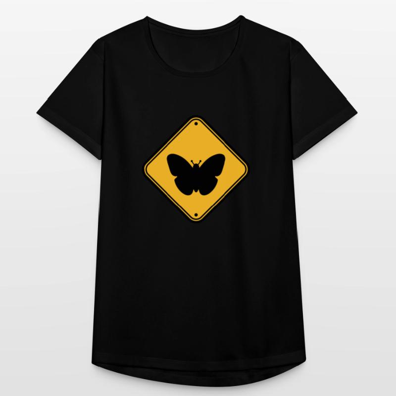 butterfly caution caution note shield zone Women's Breathable T-Shirt