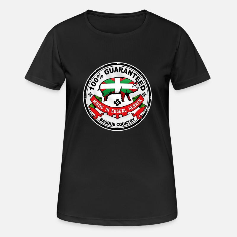 cochon du pays basque - Basque pig - T-shirt respirant Femme - noir